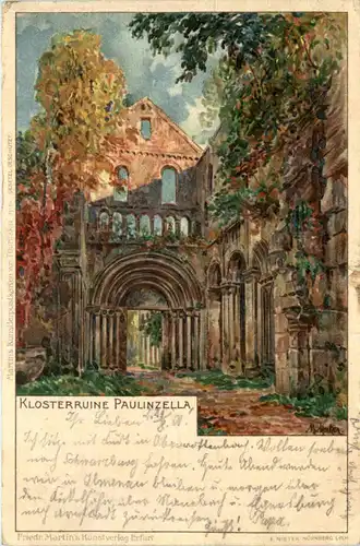 Klosterruine Paulinzella - Litho -632114