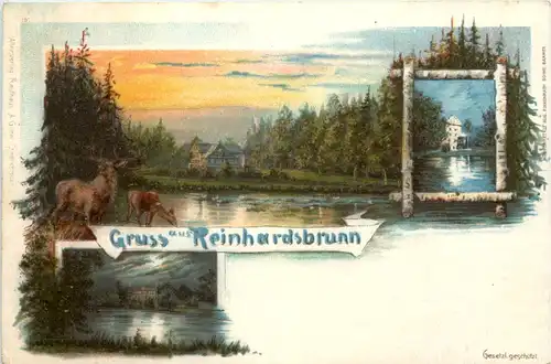 Gruss aus Reinhardsbrunn bei Friedrichroda - Litho -631340