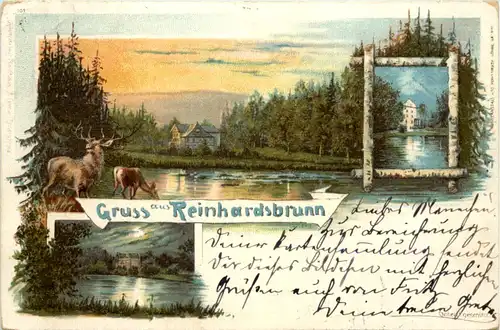 Gruss aus Reinhardsbrunn bei Friedrichroda - Litho -631332