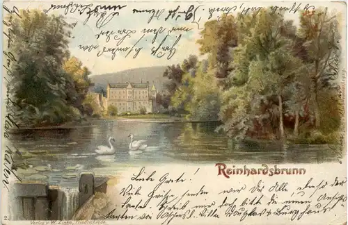 Gruss aus Reinhardsbrunn bei Friedrichroda - Litho -631326