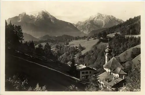 Berchtesgaden, Maria Gern mit Watzmann und Hochkalter -504572