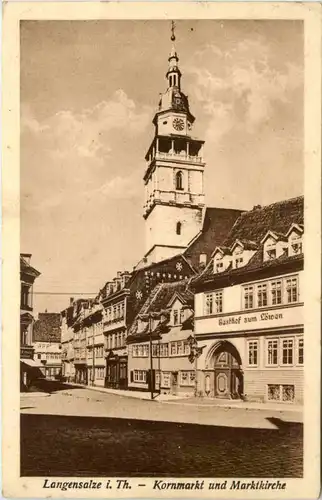Langensalza - Kornmarkt und Marktkirche -631406