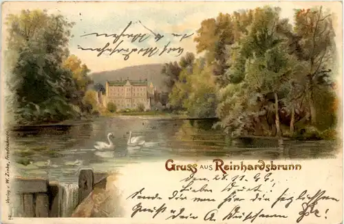 Gruss aus Reinhardsbrunn bei Friedrichroda - Litho -631328
