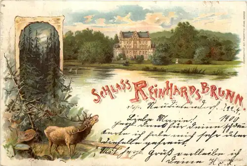 Schloss Reinhardsbrunn bei Friedrichroda - Litho -631348