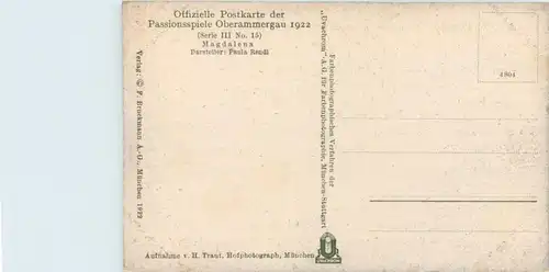 Oberammergau - Passionsspiele 1922 -631946