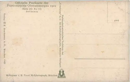 Oberammergau - Passionsspiele 1922 -631936