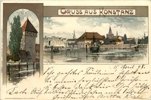 Gruss aus Konstanz - Litho Künstler-AK K. Mutter -631788