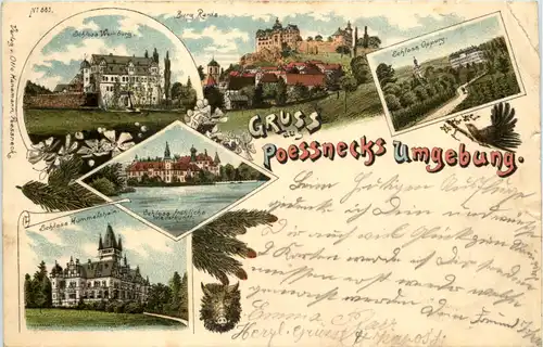 Gruss aus Poessnecks Umgebung - Litho -632084