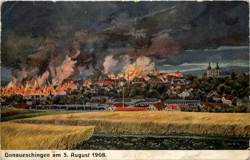 Donaueschingen - Brandkatastrophe 1908 -632180