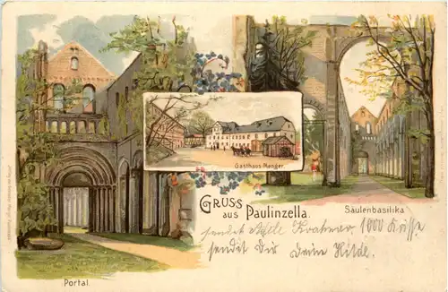 Gruss aus Paulinzella - Litho -632120