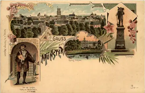 Gruss aus Münster in Westfalen - Litho -631262