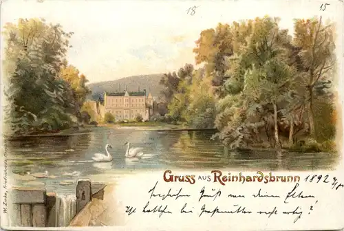 Gruss aus Reinhardsbrunn bei Friedrichroda - Litho -631322
