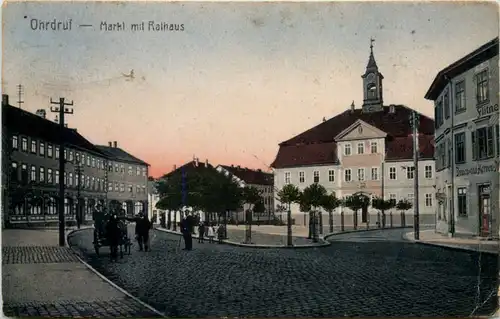 Ohrdruf - Markt mit Rathaus -631502