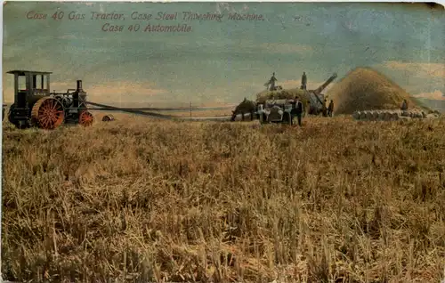 Case 40 Gas Tractor - Case Steel Threshing Maschine -634338