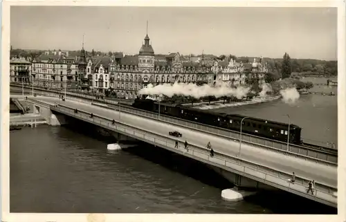 Konstanz - Rheinbrücke mit Eisenbahn -631762