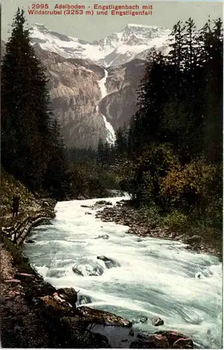 Adelboden, Engstligenbach mit Wildstrubel und Engstligenfall -506192