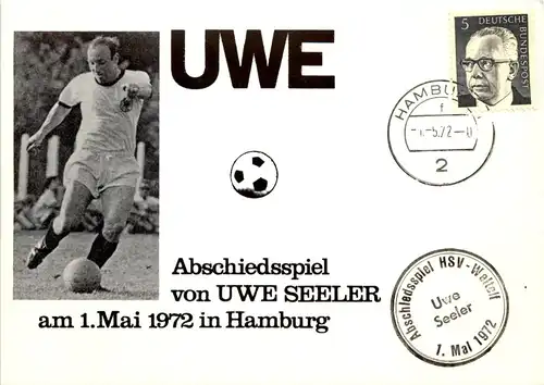 Fussball UWE Seeler abschiedsspiel 1972 -634628