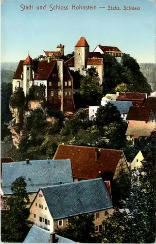 Sächs. Schweiz, Hohnstein, Schloss und Stadt -521200