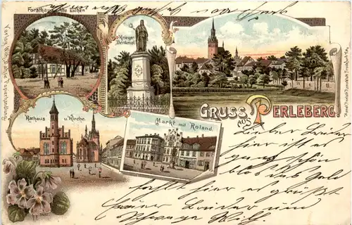 Gruss aus Perleberg - Litho -495146