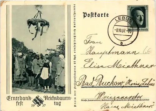 Erntedankfest - Reichsbauerntag 1937 - Ganzsache -634664