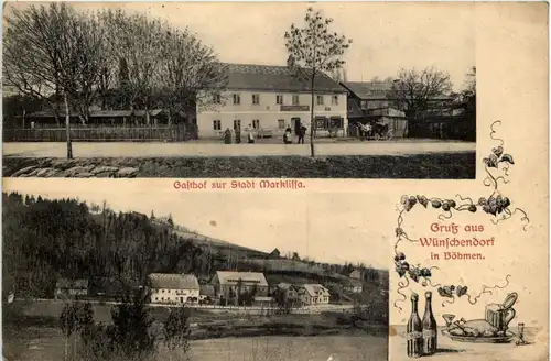 Gruss aus Wünschendorf in Böhmen - Gasthof zur Stadt Marklissa -632570