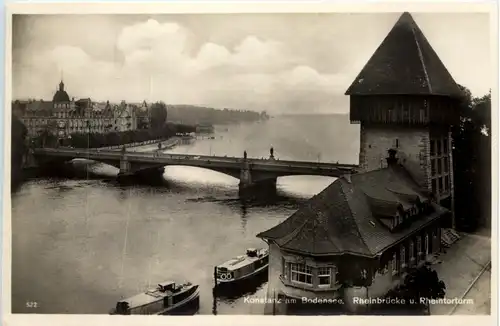 Konstanz, Rheinbrücke u. Rheintorturm -521870