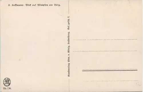 Wimpfen am Berg - Künstler AK H. Hoffmann -634014