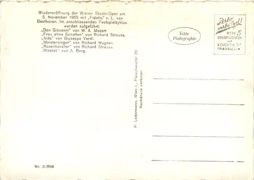 Wien - Wiedereröffnung der Staatsoper 1955 -495686