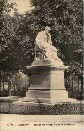 Lausanne, Statue de Vinet, Place Montbenon -507412