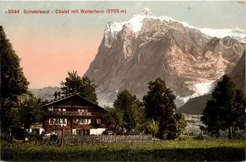 Grindelwald - Chalet mit Wetterhorn -634260