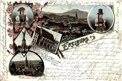 Gruss aus Freiburg - Litho -496026