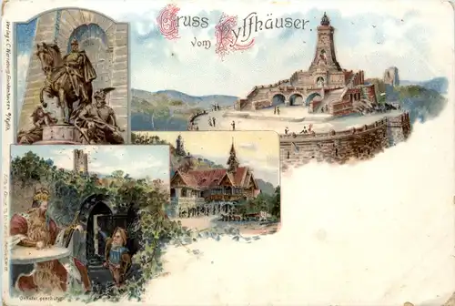 Gruss vom Kyffhäuser - Litho -496206