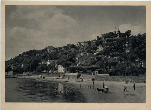 Hamburg - Blankenese - Strand mit Süllberg -496246