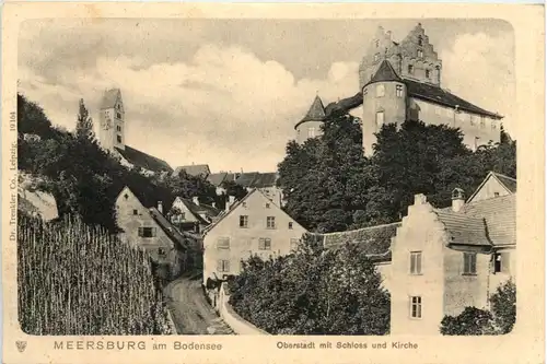 Meersburg, Oberstadt mit Schloss und Kirche -522600