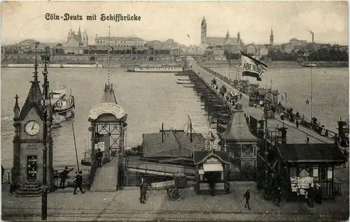 Cöln-Deutz mit Schiffbrücke -633642