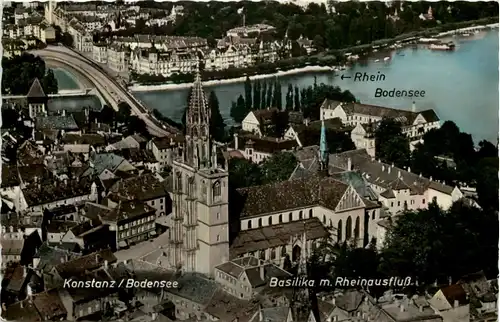 Konstanz, Basilika m. Rheinausfluss -521654