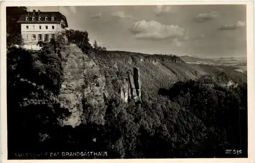 Sächs. Schweiz, Brand, das Brandgasthaus -521312