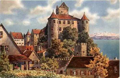 Meersburg, das Schloss und Blick auf den Säntis -522860