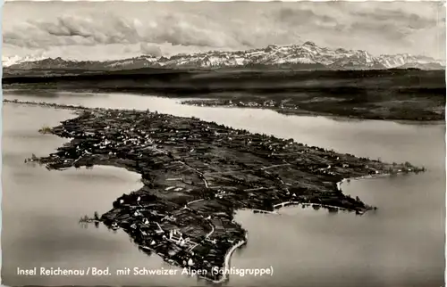 Insel Reichenau, mit Schweizer Alpen -522900