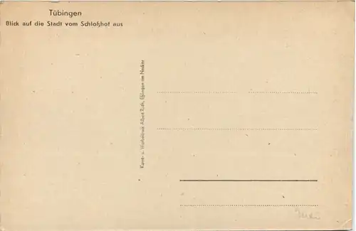 Tübingen, Blick auf die Stadt vom Schlosshotel aus -523190