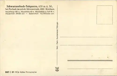 Schwarzenbach, Talsperre, bei Forbach im Schwarzwald -521846