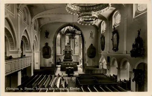 Giengen a. Brenz. Inneres der Ev. Kirche -523494
