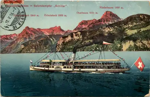 Vierwaldstättersee - Salondampfer Schiller - Brunnen -605252
