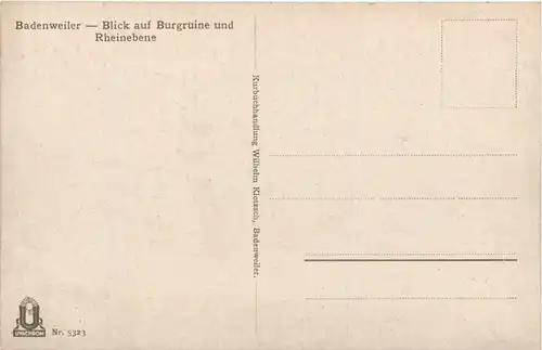 Badenweiler, Blick auf Burgruine und Rheinebene -521952