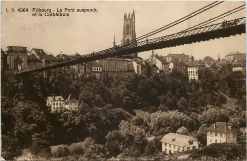 Fribourg - Le Pont suspendu -605492