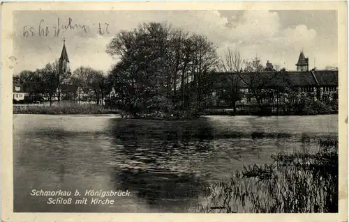 Schmorkau b. Königsbrück, Schloss mit Kirche -523096