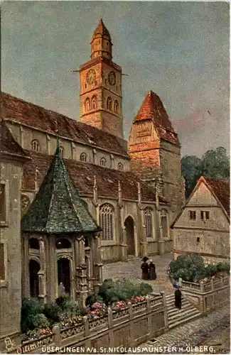 Überlingen, Sr. Nicolaus Münster m. Ölberg -523644