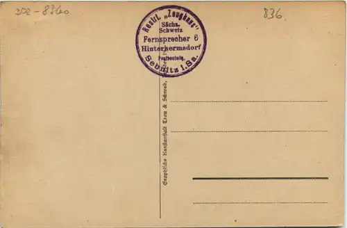 Zeughaus mit Forsthaus Goldstein, Sächs. Schweiz, Hinterhermsdorf -522192