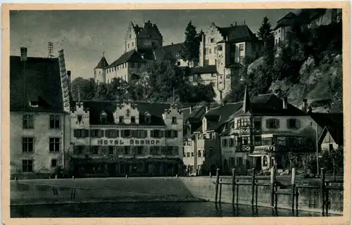 Meersburg, Hafenpartie und altes Schloss -522554