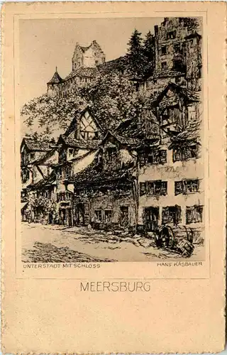 Meersburg, Schloss mit Unterstadt -522506